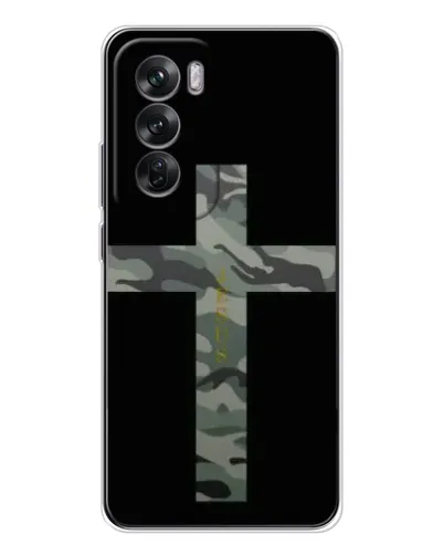 Чехол для OPPO Reno 12 с картинкой «Милитари Крест» Чехол для OPPO Reno 12 с картинкой «Милитари Крест»