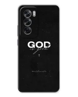 Чехол для OPPO Reno 12 с картинкой «GOD — Бог над всем»