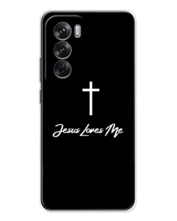 Чехол для OPPO Reno 12 с картинкой «Иисус любит тебя»