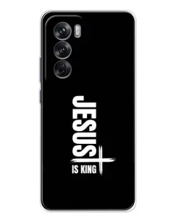 Чехол для OPPO Reno 12 с картинкой «Вертикаль веры Jesus»