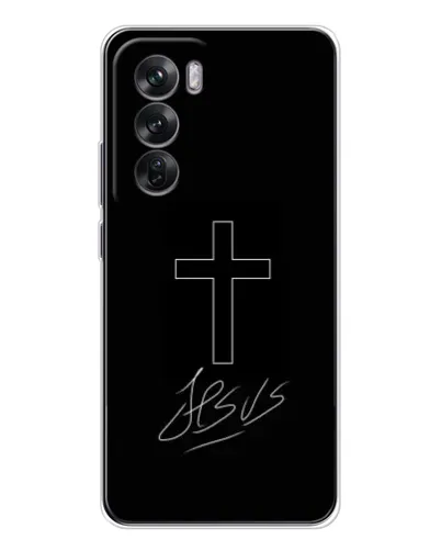 Чохол для OPPO Reno 12 з картинкою «Графічний хрест Jesus» Чохол для OPPO Reno 12 з картинкою «Графічний хрест Jesus»