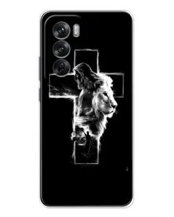 Чохол для OPPO Reno 12 з картинкою «Сяючий хрест Jesus»