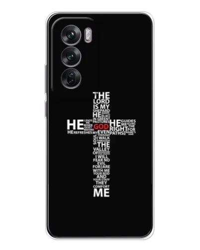 Чохол для OPPO Reno 12 з картинкою «Текстовий хрест» Чохол для OPPO Reno 12 з картинкою «Текстовий хрест»