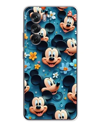 Чехол для OPPO Reno 12 с картинкой «Паттерн Микки и Минни» Чехол для OPPO Reno 12 с картинкой «Паттерн Микки и Минни»