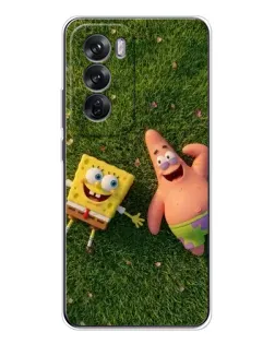 Чехол для OPPO Reno 12 с картинкой «Друзья на лужайке»