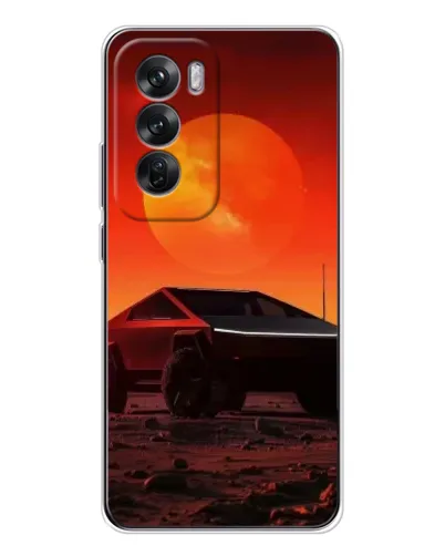 Чохол для OPPO Reno 12 з картинкою «Cybertruck на Марсі»