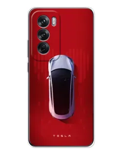 Чехол для OPPO Reno 12 с картинкой «Tesla Top View» Чехол для OPPO Reno 12 с картинкой «Tesla Top View»