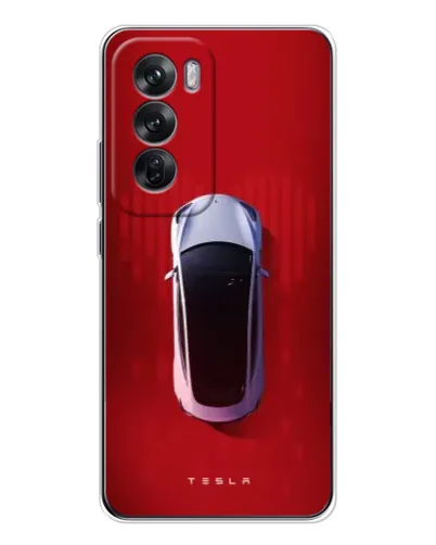 Чохол для OPPO Reno 12 з картинкою «Tesla Top View»