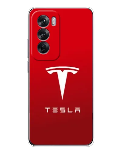 Чохол для OPPO Reno 12 з картинкою «Tesla Red Classic»