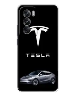 Чохол для OPPO Reno 12 з картинкою «Tesla Model Y»