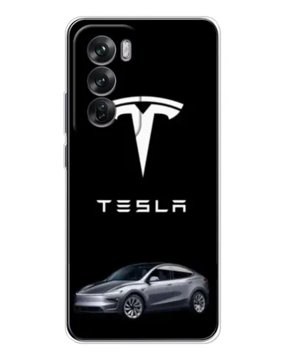 Чохол для OPPO Reno 12 з картинкою «Tesla Model Y»