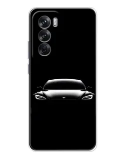 Чохол для OPPO Reno 12 з картинкою «Фари Tesla Night»