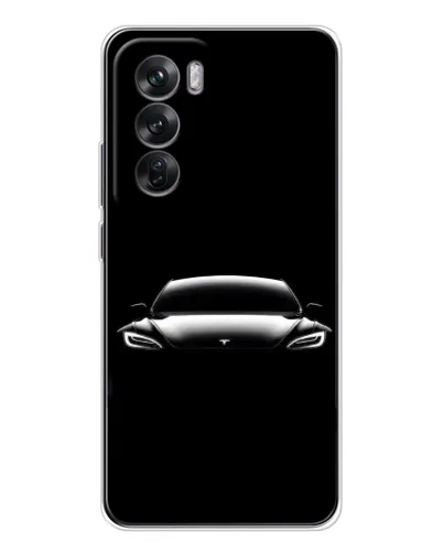 Чохол для OPPO Reno 12 з картинкою «Фари Tesla Night»