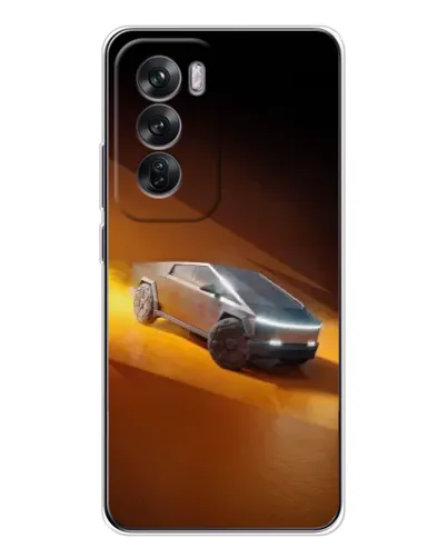 Чохол для OPPO Reno 12 з картинкою «Cybertruck у пустелі»