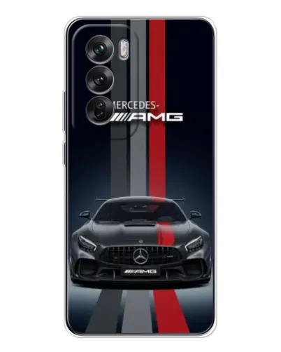 Чехол для OPPO Reno 12 с картинкой «Mercedes — белый карбон»