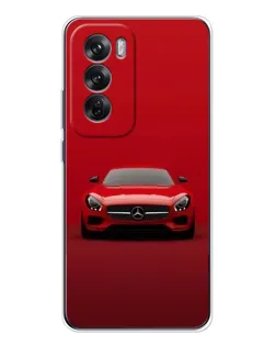 Чехол для OPPO Reno 12 с картинкой «Красный Mercedes AMG»