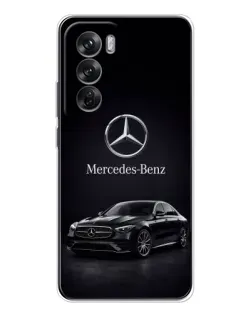 Чехол для OPPO Reno 12 с картинкой «Mercedes — решетка радиатора»