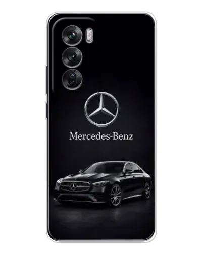 Чехол для OPPO Reno 12 с картинкой «Mercedes — решетка радиатора»
