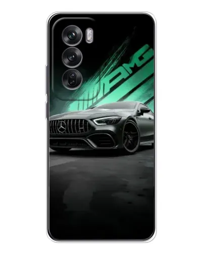 Чехол для OPPO Reno 12 с картинкой «Темный Mercedes AMG»