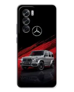 Чехол для OPPO Reno 12 с картинкой «Mercedes G-Class красный»