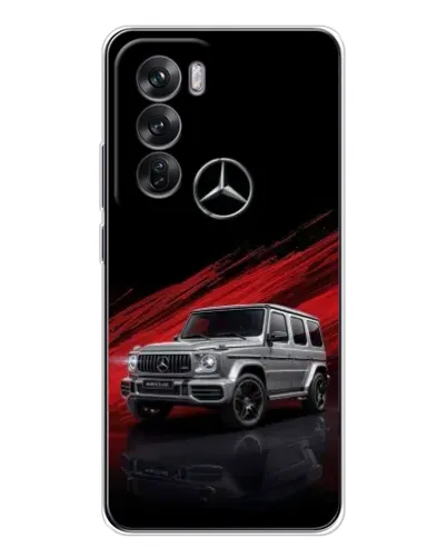Чехол для OPPO Reno 12 с картинкой «Mercedes G-Class красный»