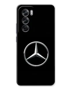 Чехол для OPPO Reno 12 с картинкой «Mercedes классический лого»