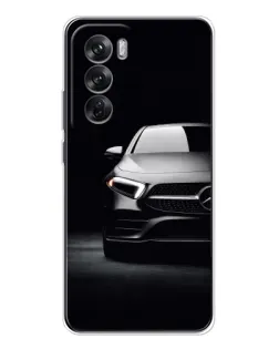 Чехол для OPPO Reno 12 с картинкой «Свет фар Mercedes»