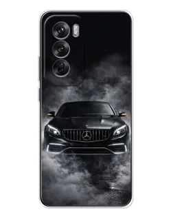 Чехол для OPPO Reno 12 с картинкой «Mercedes в дыму»
