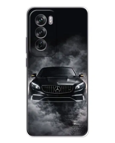 Чехол для OPPO Reno 12 с картинкой «Mercedes в дыму»