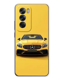 Чехол для OPPO Reno 12 с картинкой «Желтый Mercedes GT»