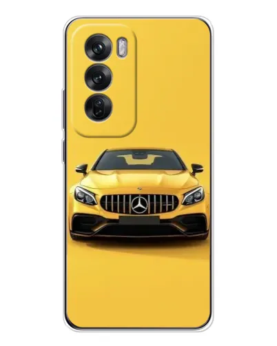 Чехол для OPPO Reno 12 с картинкой «Желтый Mercedes GT»