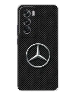 Чехол для OPPO Reno 12 с картинкой «Карбоновый Mercedes стиль»