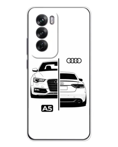 Чехол для OPPO Reno 12 с картинкой «Audi — контрастный дизайн» Чехол для OPPO Reno 12 с картинкой «Audi — контрастный дизайн»