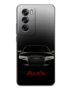 Чехол для OPPO Reno 12 с картинкой «Audi — градиентный контур»