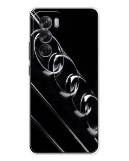Чехол для OPPO Reno 12 с картинкой «Audi — абстрактные кольца»