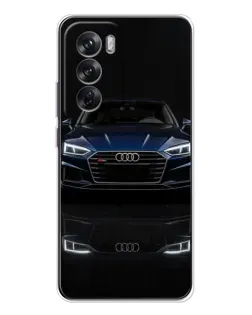 Чехол для OPPO Reno 12 с картинкой «Audi — ночное отражение»