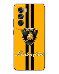 Чохол для OPPO Reno 12 з картинкою «Lamborghini Stripe жовтий»