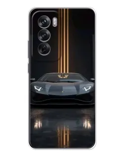 Чехол для OPPO Reno 12 с картинкой «Lamborghini золотые линии» Чехол для OPPO Reno 12 с картинкой «Lamborghini золотые линии»