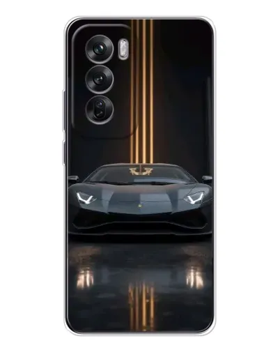 Чехол для OPPO Reno 12 с картинкой «Lamborghini золотые линии» Чехол для OPPO Reno 12 с картинкой «Lamborghini золотые линии»