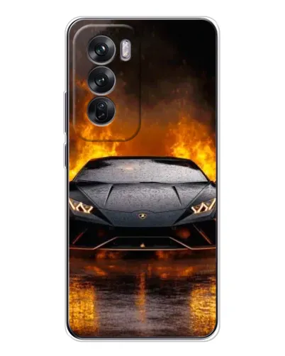 Чехол для OPPO Reno 12 с картинкой «Lamborghini в огне» Чехол для OPPO Reno 12 с картинкой «Lamborghini в огне»