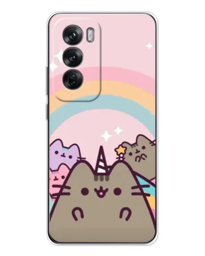 Чохол для OPPO Reno 12 з картинкою «Єдиноріг Pusheen»