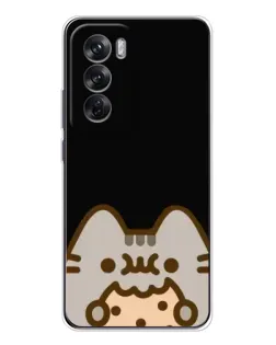 Чохол для OPPO Reno 12 з картинкою «Пушин на чорному»