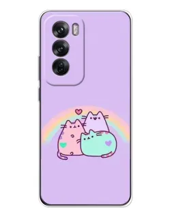 Чохол для OPPO Reno 12 з картинкою «Веселкові Пушини»