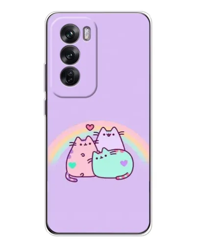 Чохол для OPPO Reno 12 з картинкою «Веселкові Пушини»