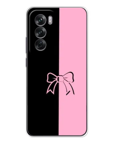 Чехол для OPPO Reno 12 с картинкой «Половинки банта»