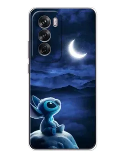 Чехол для OPPO Reno 12 с картинкой «Лунная ночь Стича»