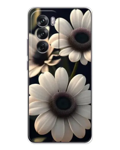 Чохол для OPPO Reno 12 з картинкою «Білі маргаритки макро»