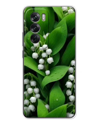 Чохол для OPPO Reno 12 з картинкою «Конвалії в зелені»