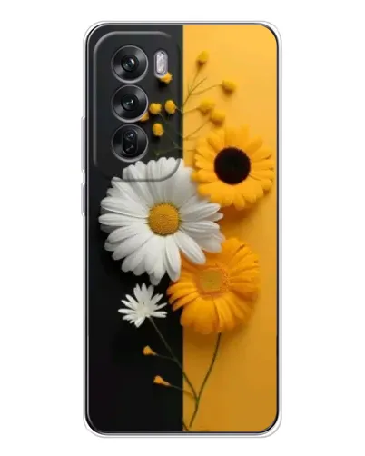 Чохол для OPPO Reno 12 з картинкою «Соняшник та ромашка»