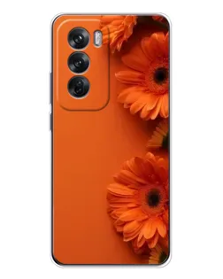 Чохол для OPPO Reno 12 з картинкою «Помаранчеві гербери»